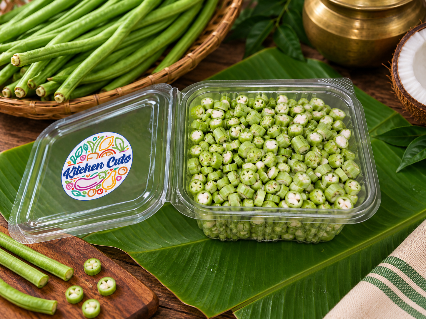 Fresh Cow Pea / Long Beans Thoran Cut